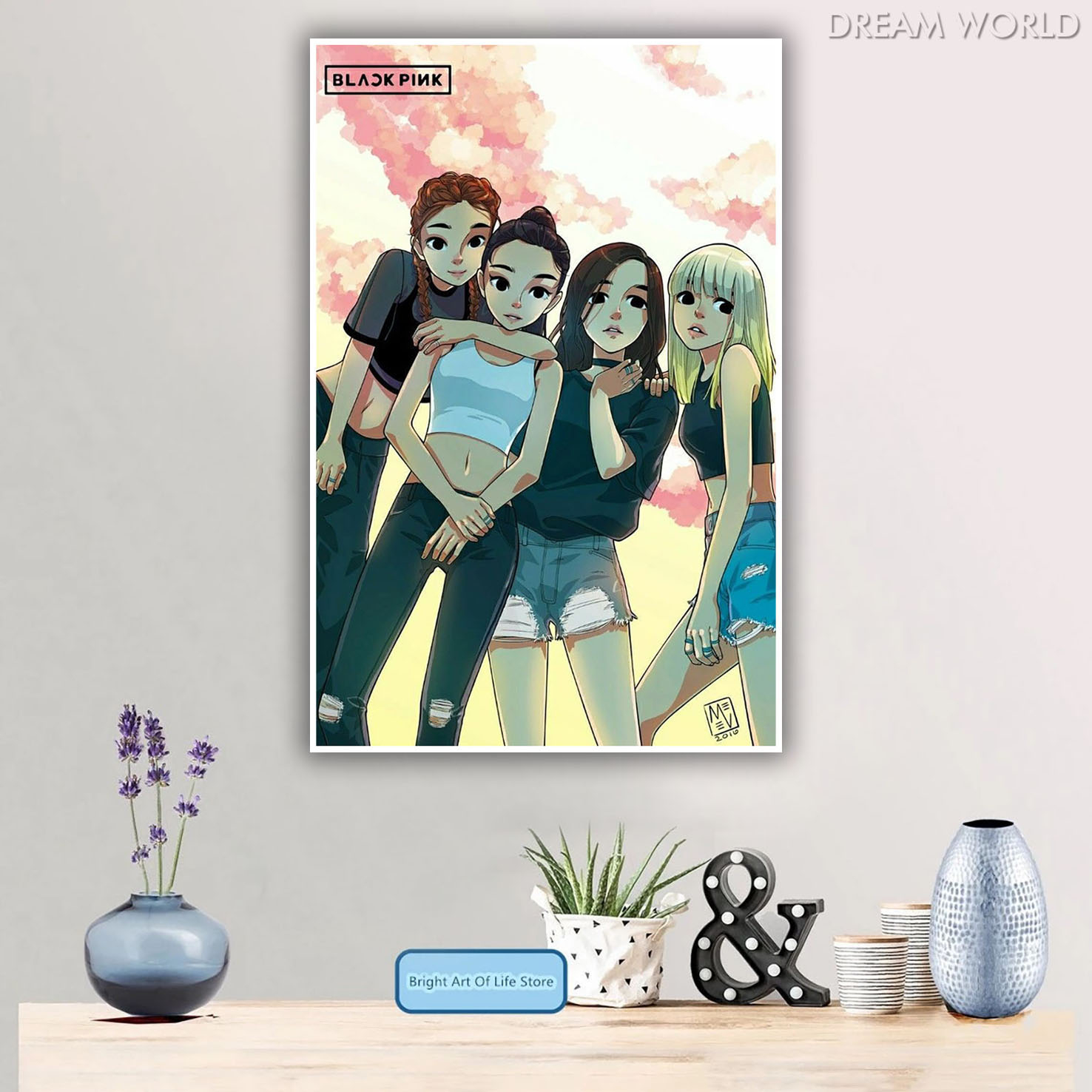 Arga - Home Decor Wall Poster - Blackpink Cartoon Art