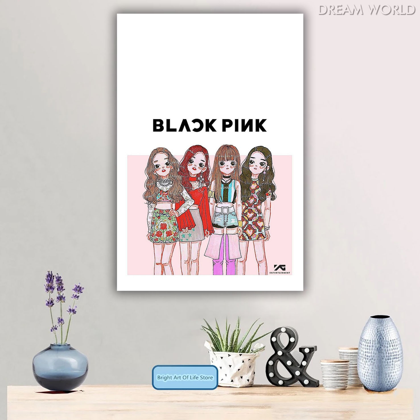 Arga - Home Decor Wall Poster - Blackpink Cartoon Art
