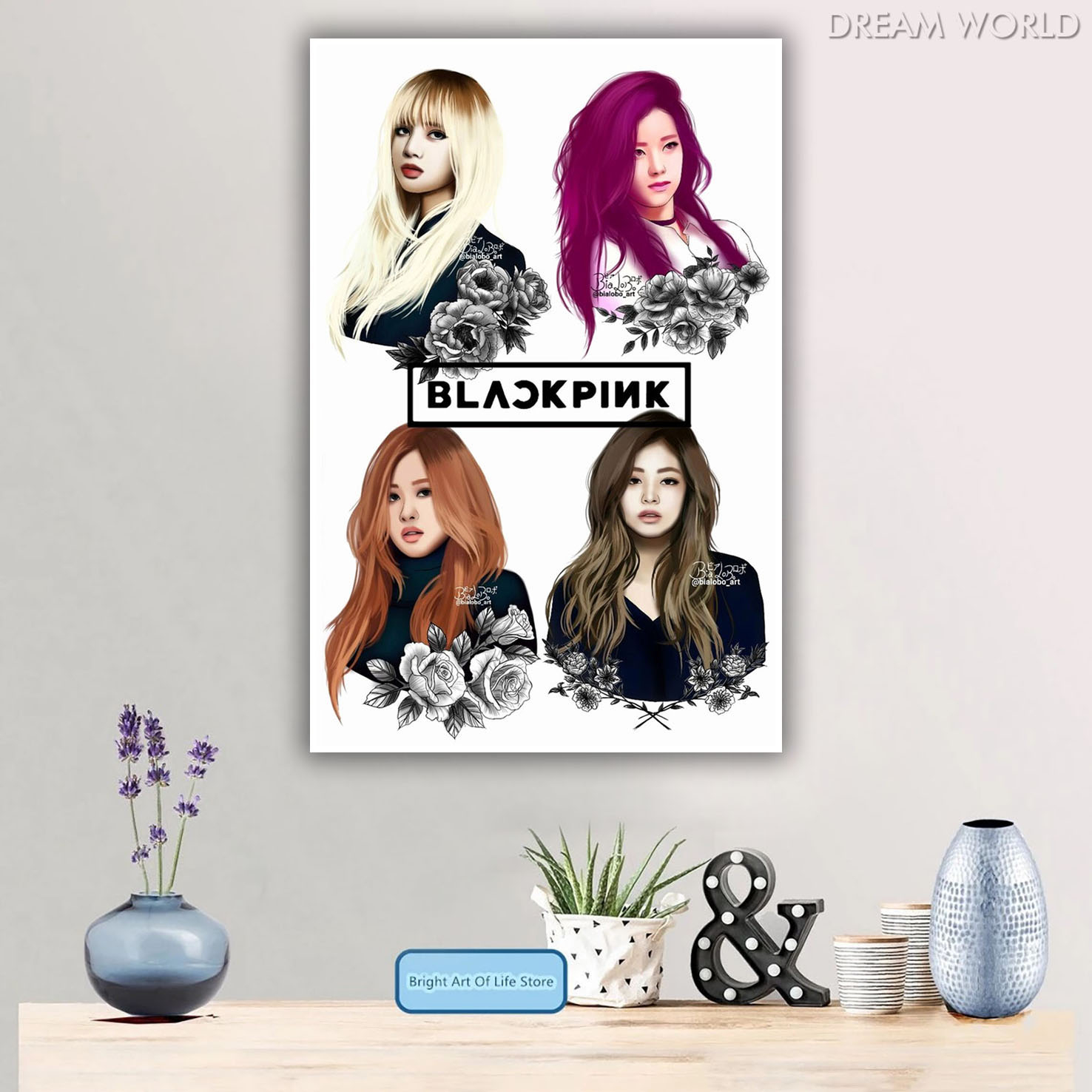 Arga - Home Decor Wall Poster - Blackpink Cartoon Art