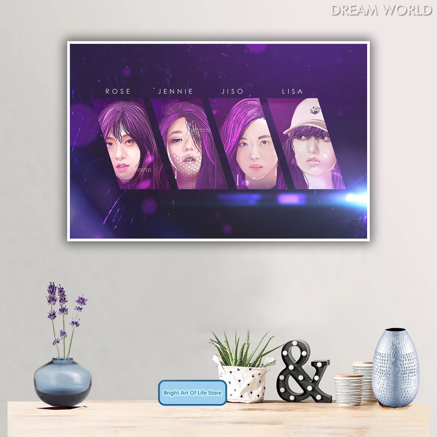 Arga - Home Decor Wall Poster - Blackpink Cartoon Art