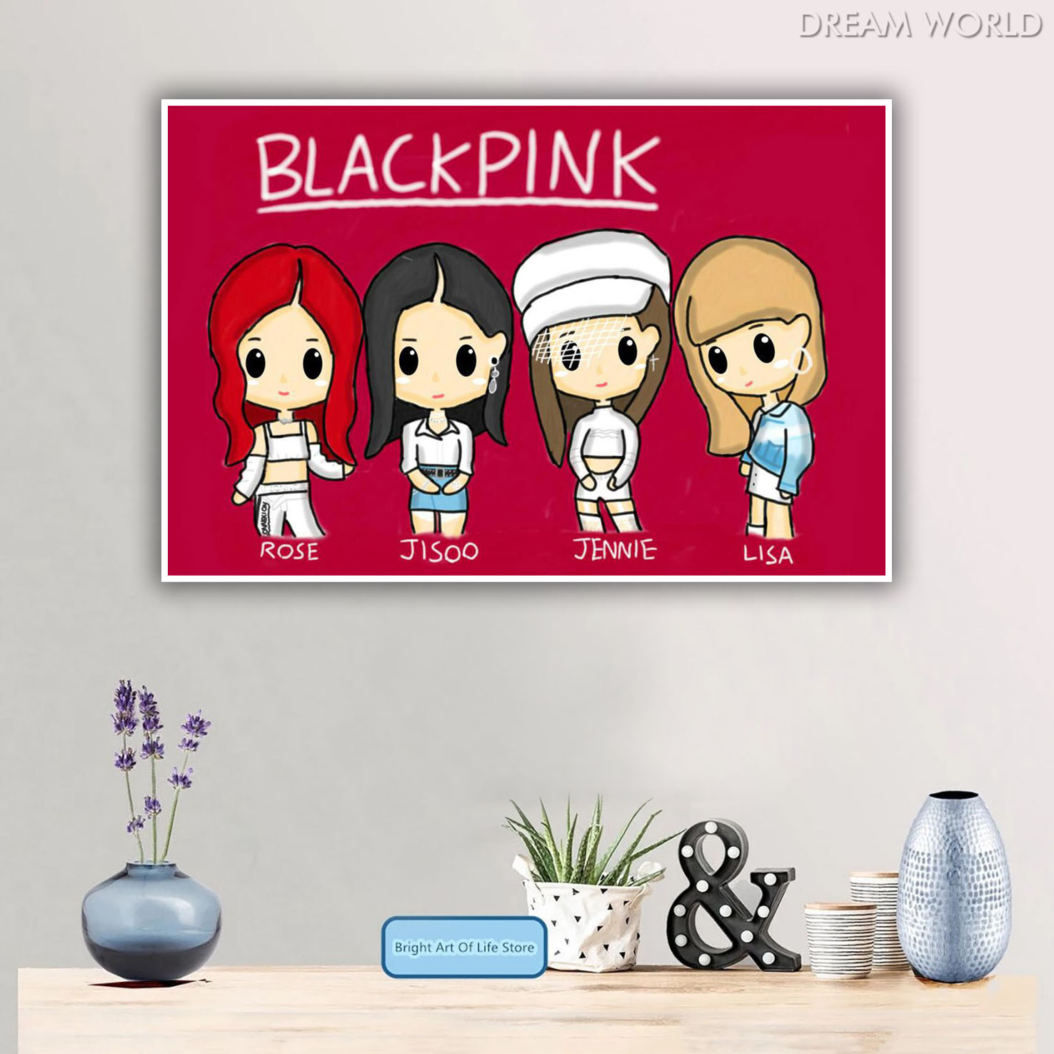 Arga - Home Decor Wall Poster - Blackpink Cartoon Art
