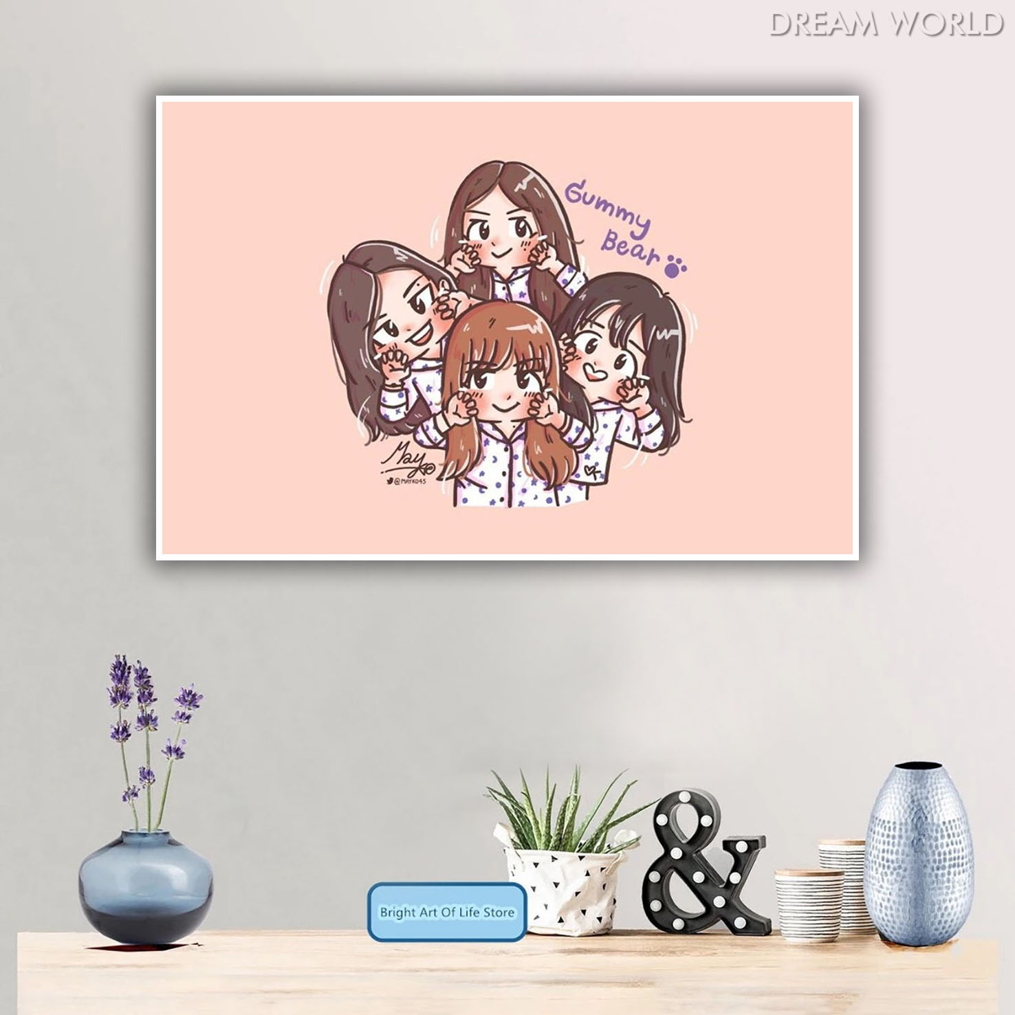 Arga - Home Decor Wall Poster - Blackpink Cartoon Art