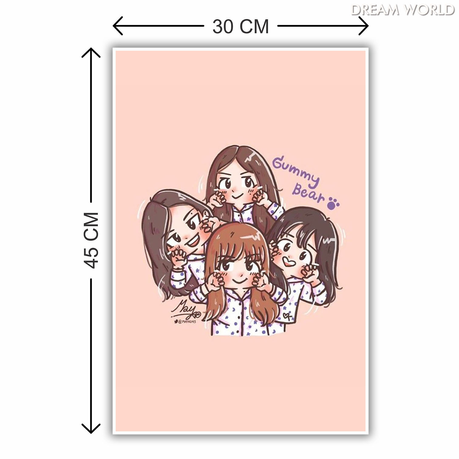 Arga - Home Decor Wall Poster - Blackpink Cartoon Art