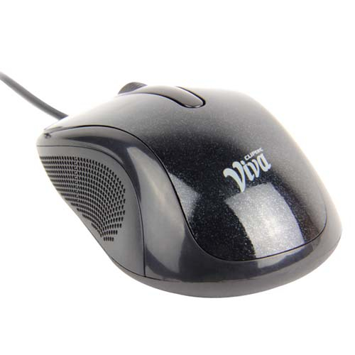 Cliptec Viva USB Wired Optical Mouse - Black (RZS961)