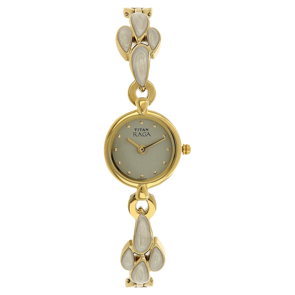 Titan Raga Off-White Dial Analog Watch for Women 2444YM10