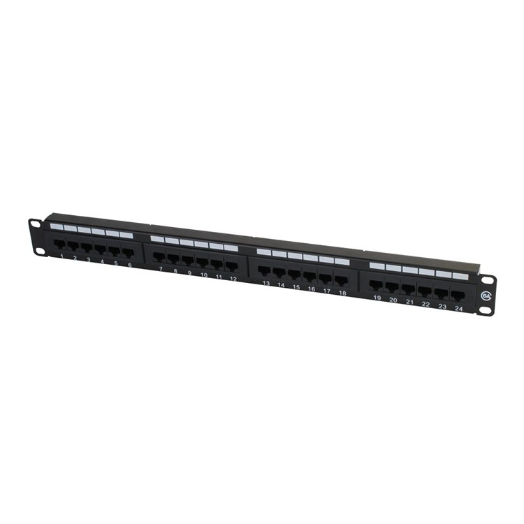 Bolein BLP-2624M08-C6 - 24Port Metal Patch Panel with Cat6 UTP Jack ( Modular)
