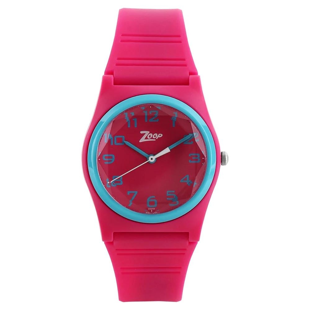 Titan Pink Dial Pink Plastic Strap Watch For Kids C26010PP01