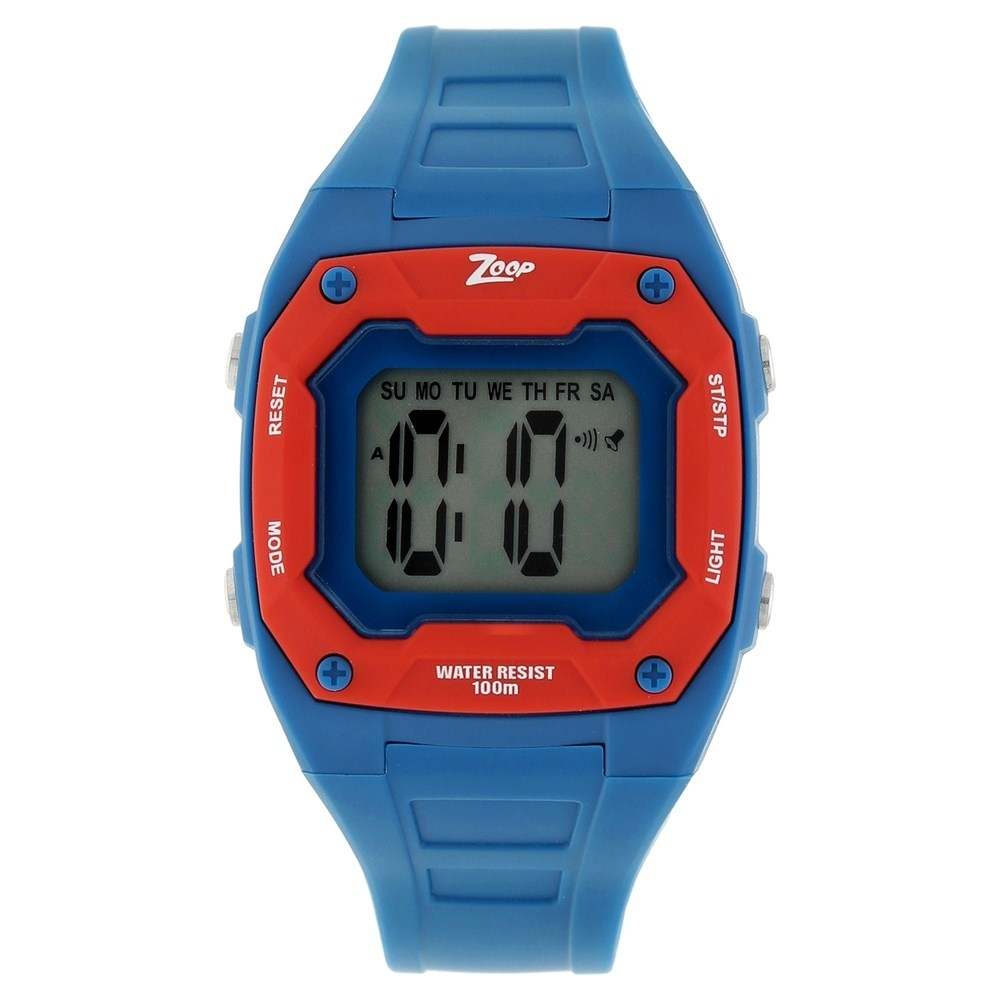 Titan Grey Dial Blue Plastic Strap Watch For Kids C26011PP03