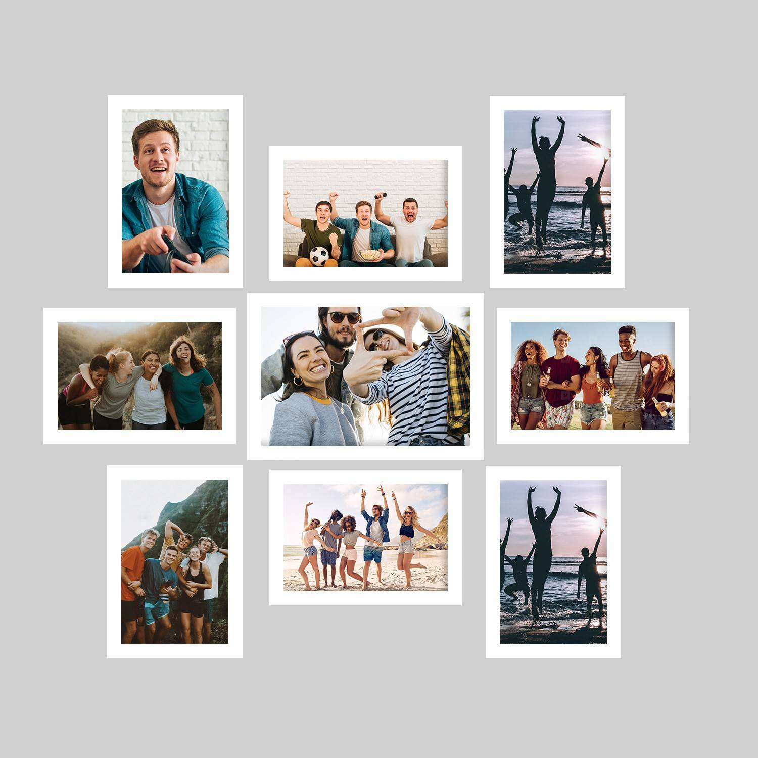 Wall Decor Frames Set of 9