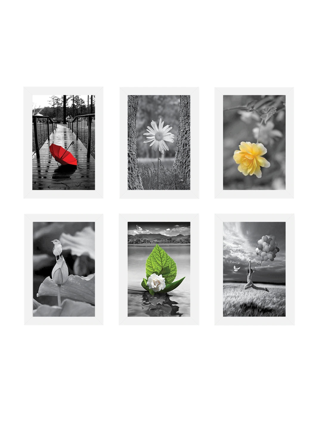 Photo Frame - Set of 6 Individual Wall Photo Frames