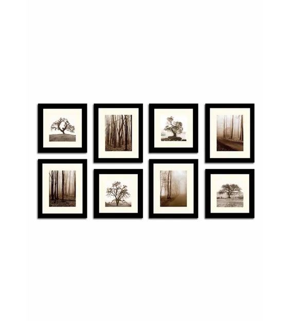 Black Wood Collage Photo Frames Set of 8