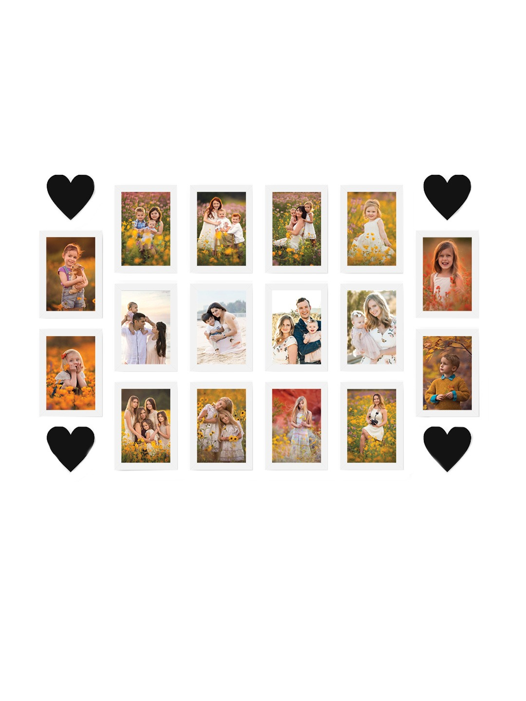 Photo Frame - Set of 16 Individual Wall Photo Frames