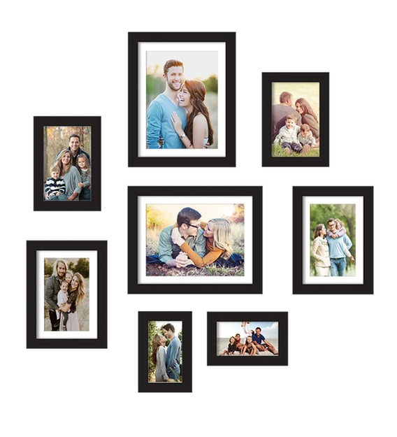 Art Street Black Individual Photo Frame Set of 8