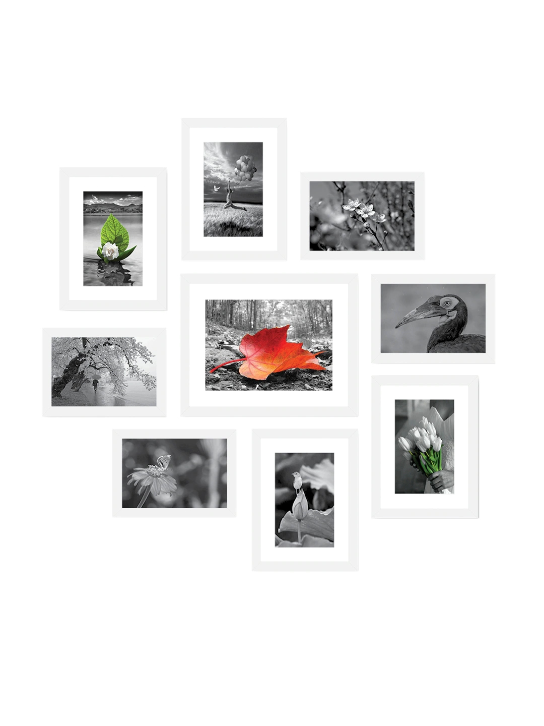 Wall Decor Frames Set of 9