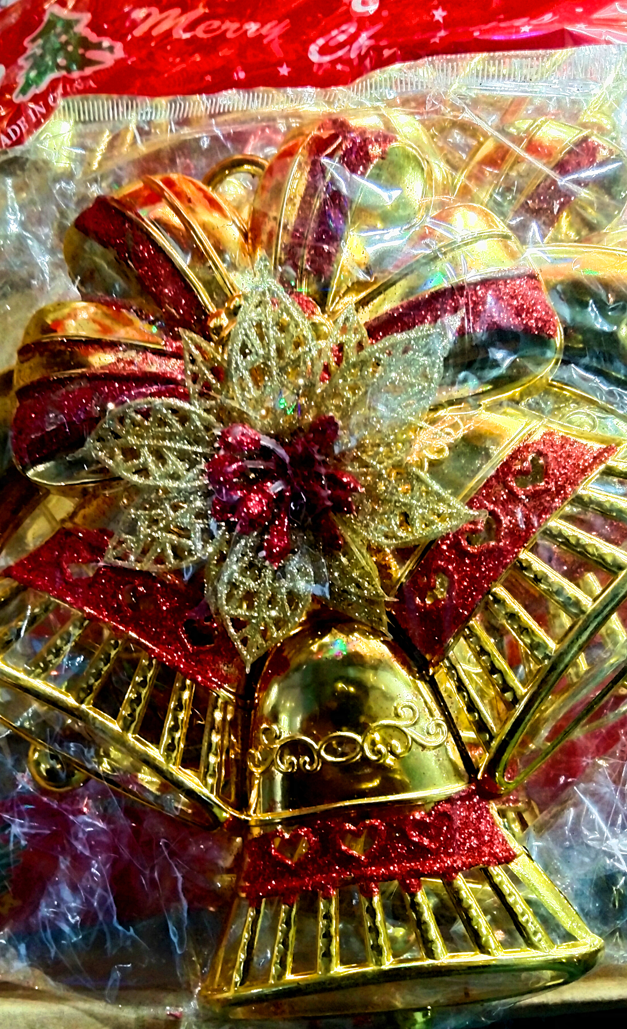 Christmas Tree Ornament 3 Bell Large