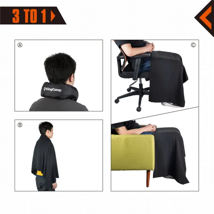 Kingcamp 3 In 1 (Pillow / Scarf / Blanket) Neck Pillow