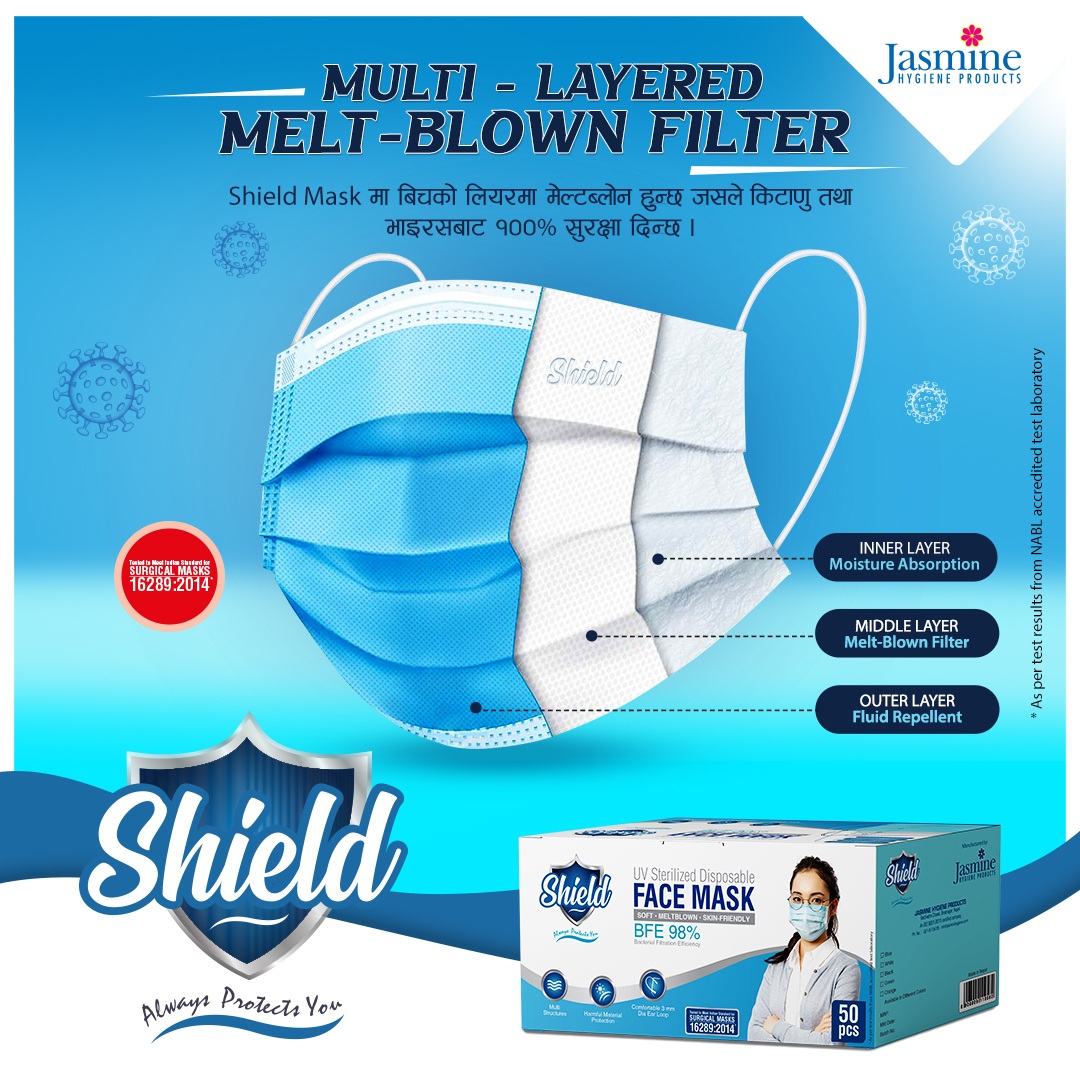 Shield Uv Sterilized Pattern Face Mask 50 Masks