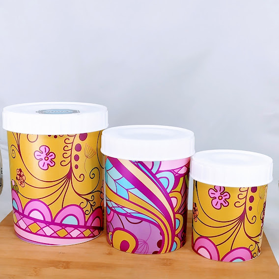 Laughing Buddha - 3 Pieces Storage Box (STB-NK-1816) Round Screw Lock