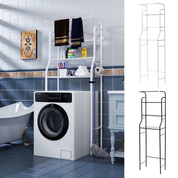 Laughing Buddha - 3-Tier Space Saver Toilet Free Standing Metal Over the Toilet Storage Toilet Shelf for Home and Bathroom HP95-898