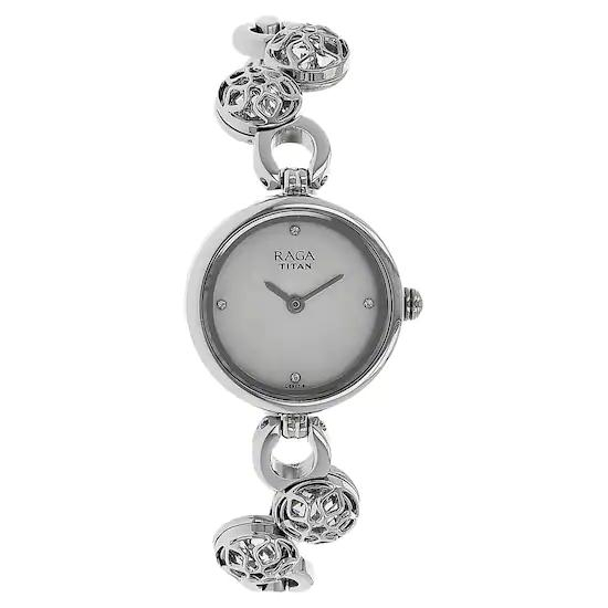 Ttian Raga Moonlight Mother of Pearl Metal Strap Watch NK311SM06