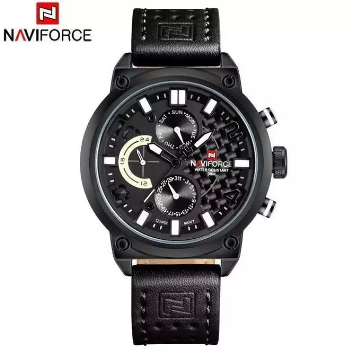 Naviforce Black Dial Analog, Chronograph Watch For Men NF9068M