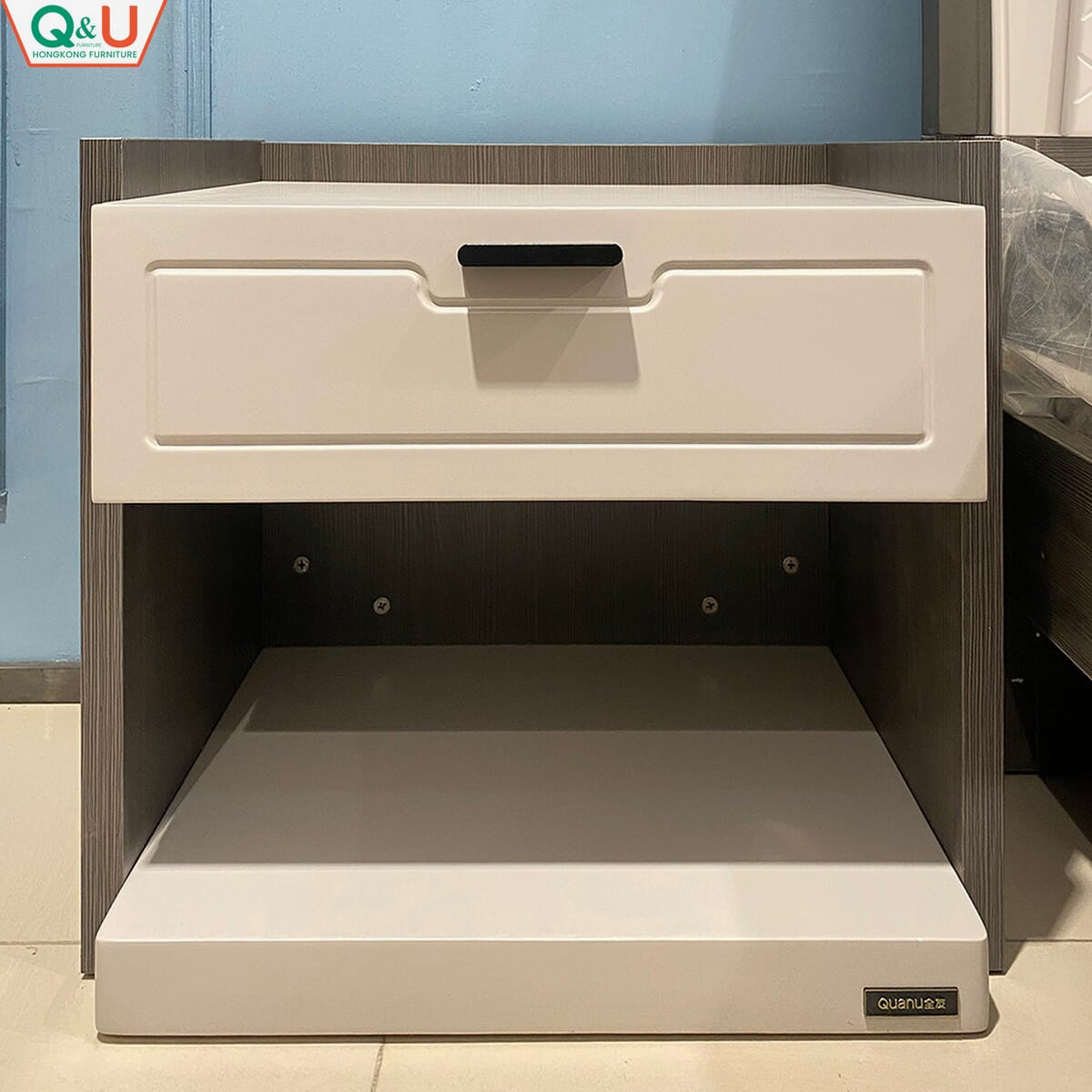 Q&U Furniture - Grey Bedside Box - 802702