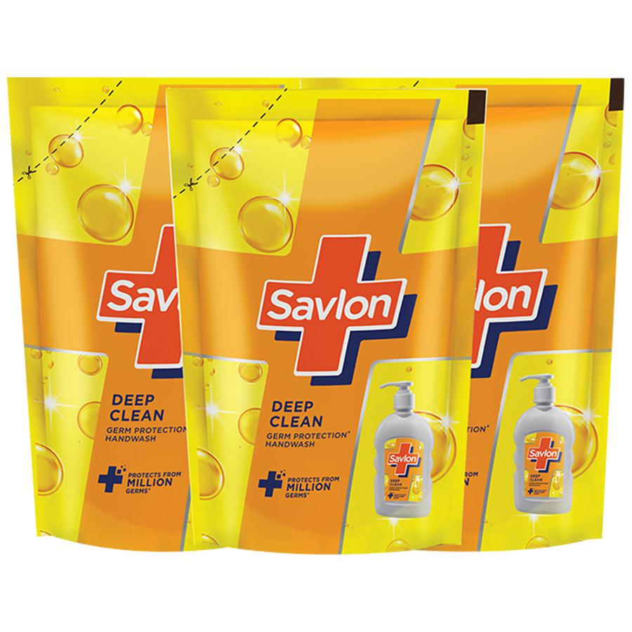 Savlon Hand Wash Deep Clean 3 X 175ml Pouch Set