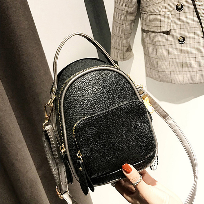 Cute Pu Leather Front Pocket Stylish Ladies Handbags Crossbody Bags Black 41001734 