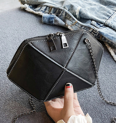 Trend Fashion Casual Women's Stitching Shoulder Water Cube Handbag 41001941BK	
