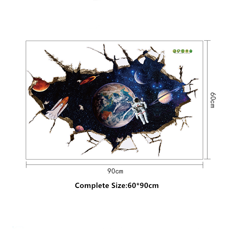 3D Space Planet Wall Sticker for Kids Room