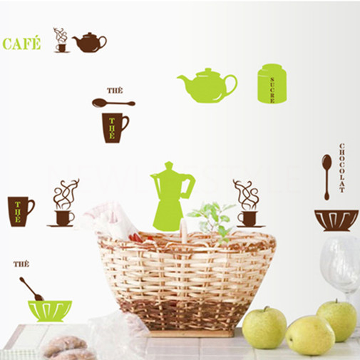 Amazing Kitchen Tile Decals With Cafe Kitchen Wall Stickers