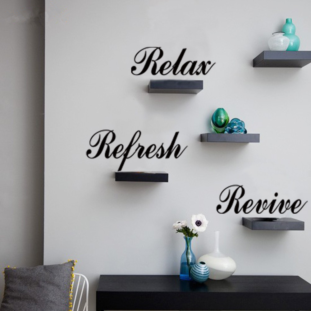 Relax Refresh Revive Inspirational Quote Vinyl Art Wall Decal Wall Sticker 43001216 