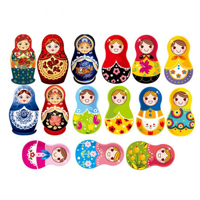 15 Pieces Russian Dolls Decals Stickers For Refrigerator Ambry Windows Home 43001218 