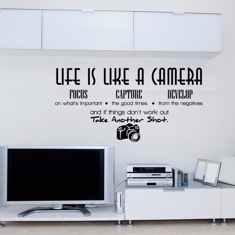 Life is Like A Camera Quotes Words Wall Decal Sticker 43001301 
