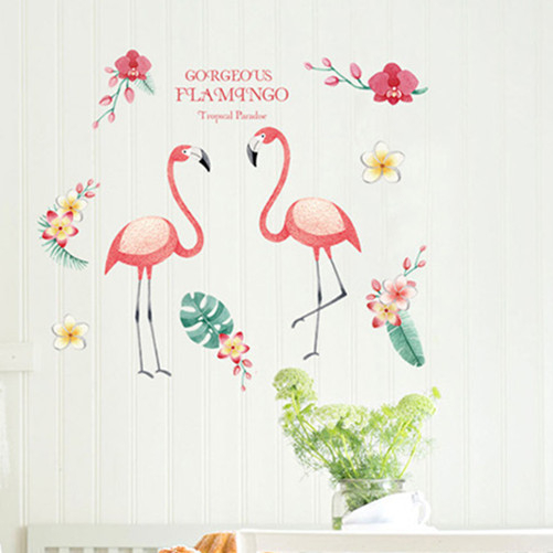 Nordic Creative Flamingo Wall Sticker Living Room Bedroom Wall Stickers 43001350 
