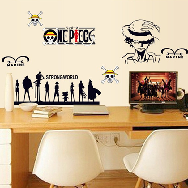 One Piece Cartoon Wallpaper Home Decor Art Decals Wall Stickers 43001352 