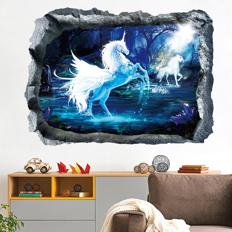 Mysterious Unicorn TV Sofa Wall Decoration Stickers 43001362
