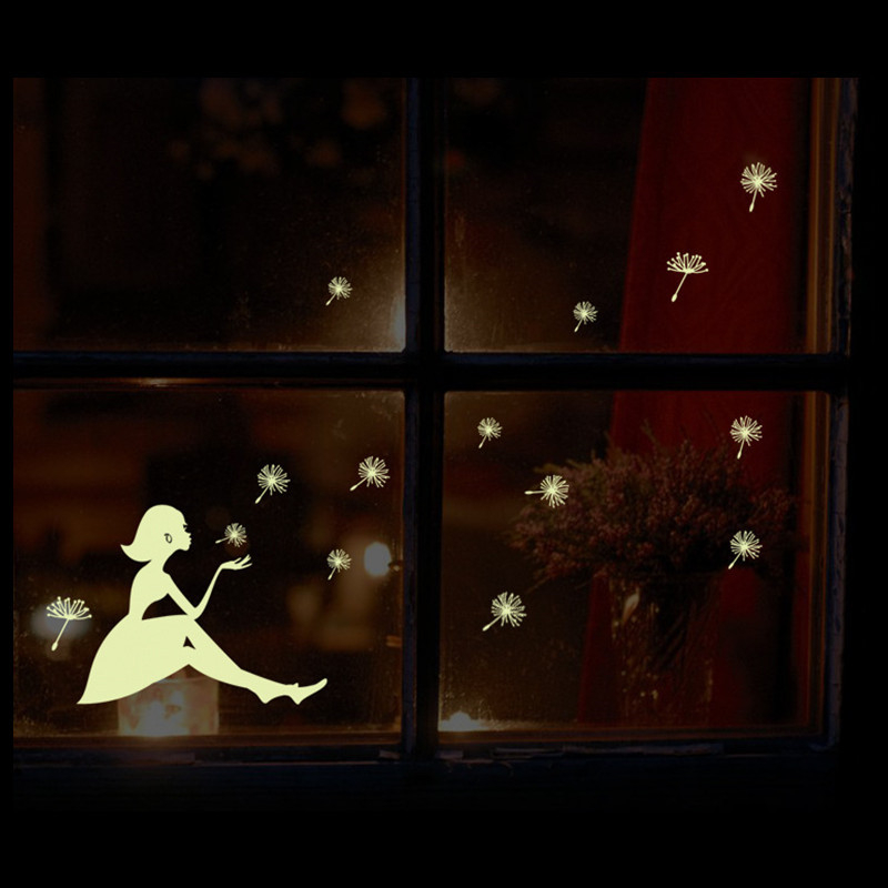 Dandelion Wall Sticker Mural Luminous Fluorescent Decal Paper 43001511