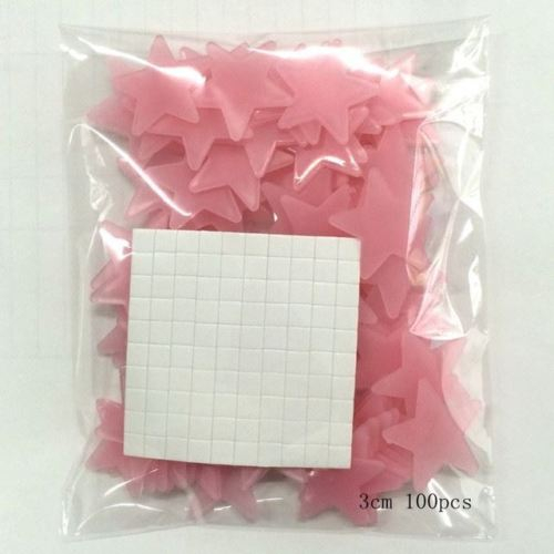 100 Pcs Stars Luminous Fluorescent Wall Stickers Home Decor For Kids Rooms Party 43001904 