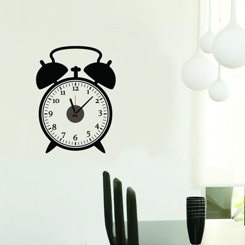 3D Real Clock Electron Clock Wall Sticker Wall Clock 43008001 