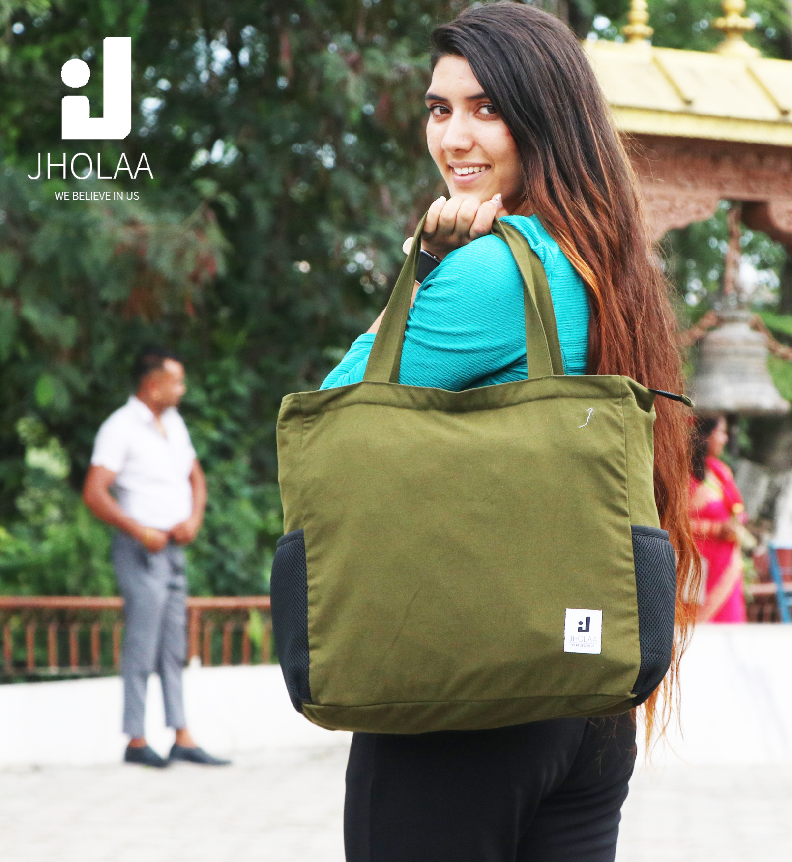 Jholaa Tote Bag for Woman - Green
