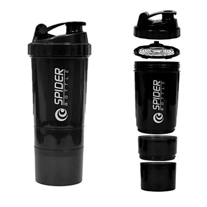 Spider Shaker Protein Shaker Bottle Multicolor Protein Compartment