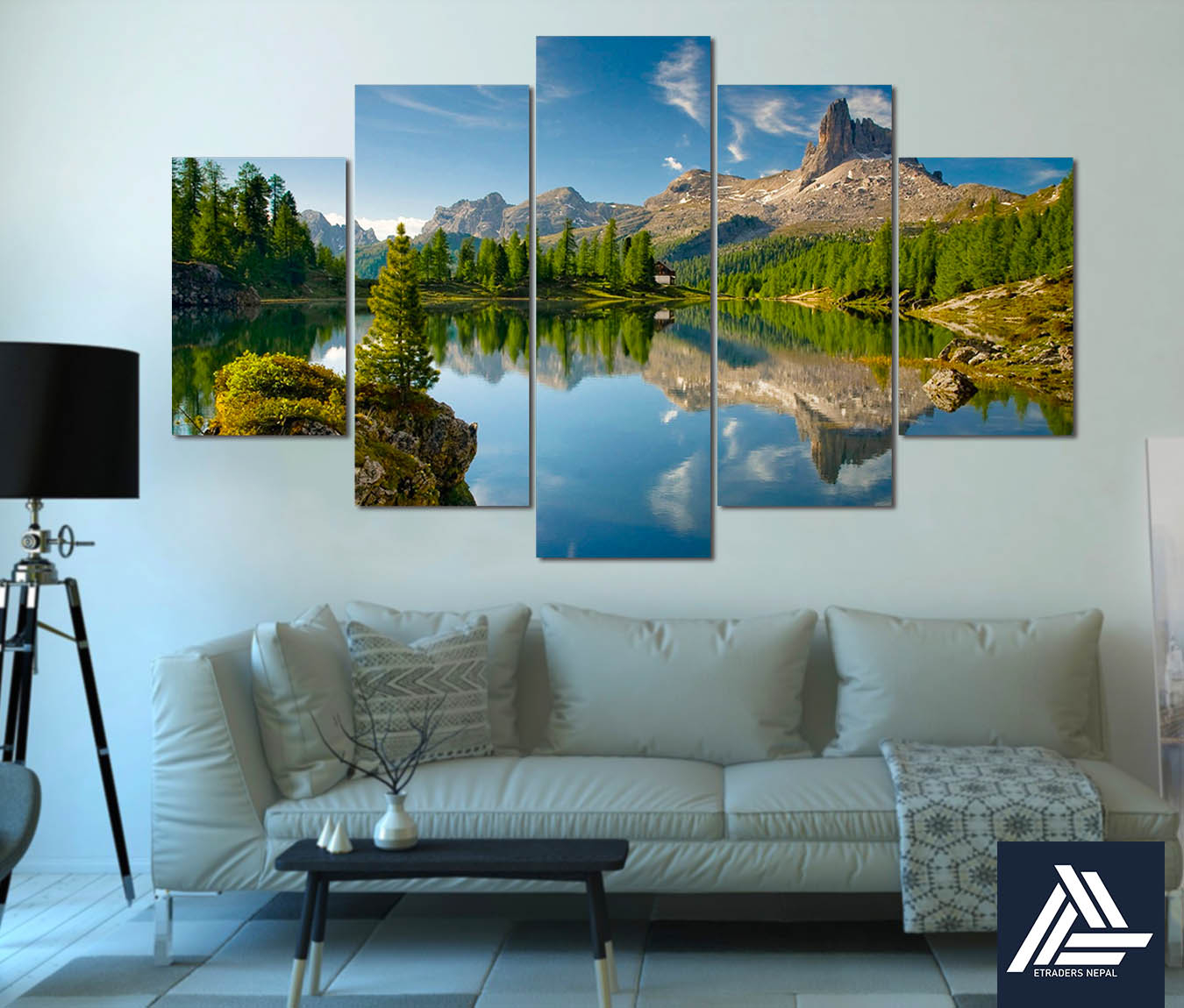5 Panel Nature Canvas | Wall | Home Decor | Canvas | Wall Art With Frame Inside