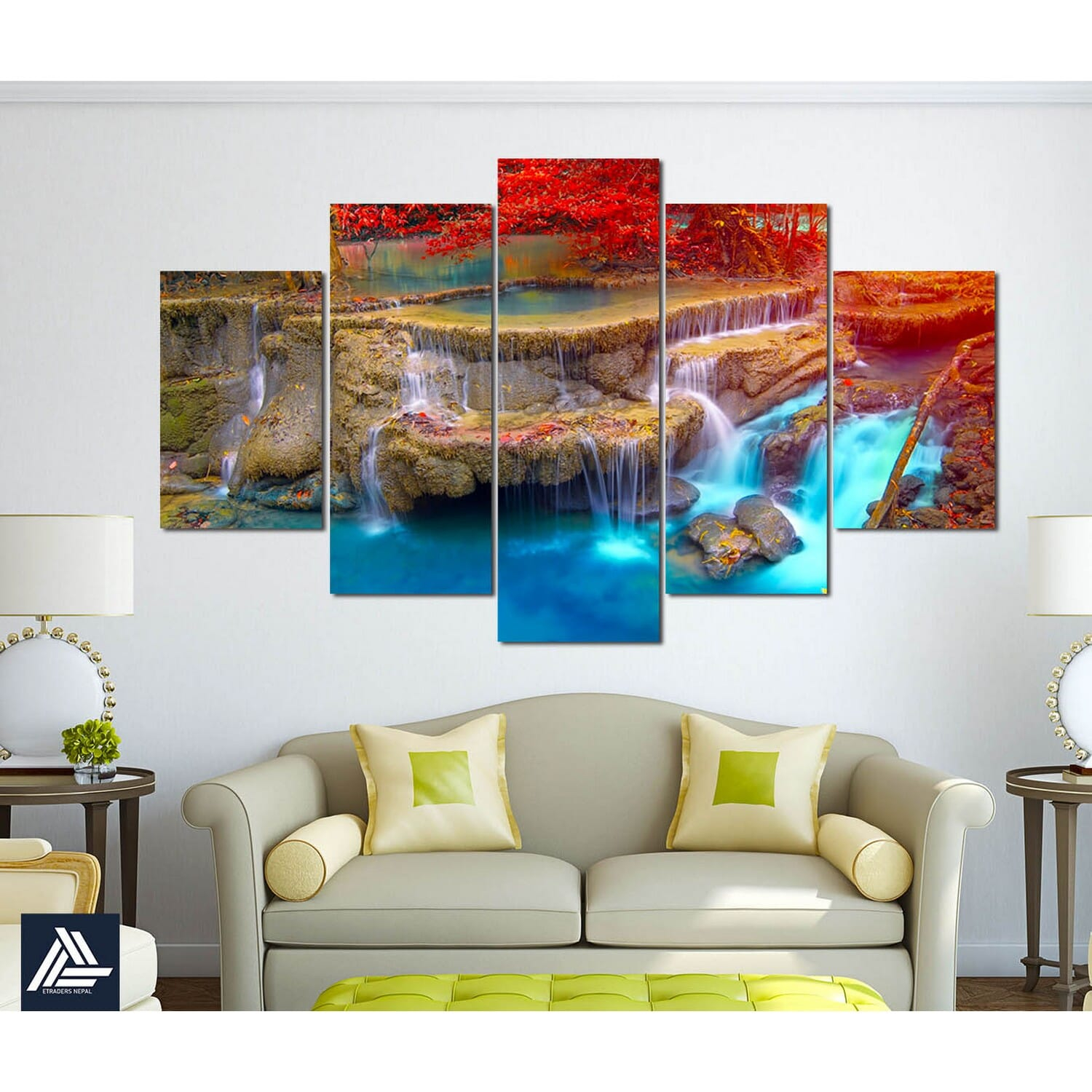 5 Panel Nature Canvas | Wall | Home Decor | Canvas | Wall Art With Frame Inside