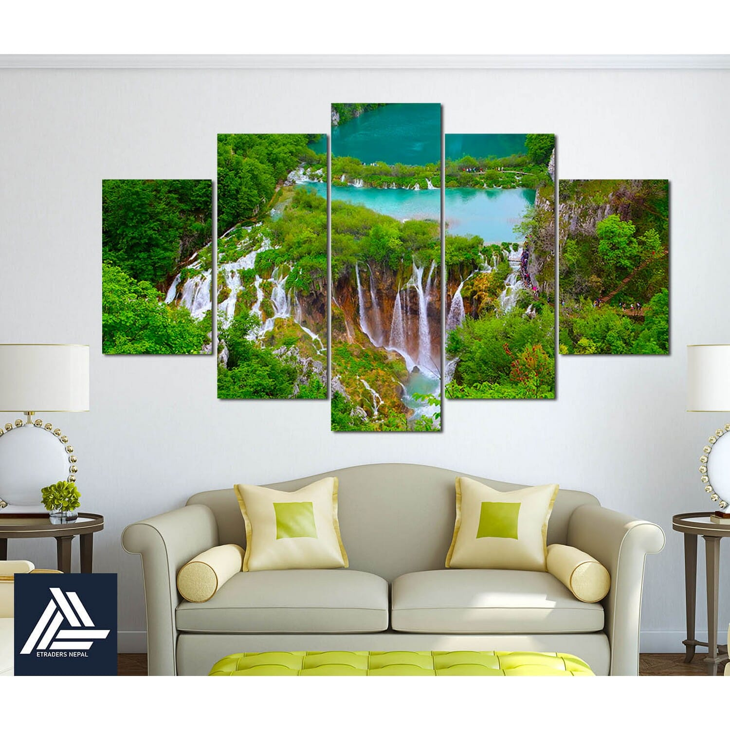 5 Panel Nature Canvas | Wall | Home Decor | Canvas | Wall Art With Frame Inside