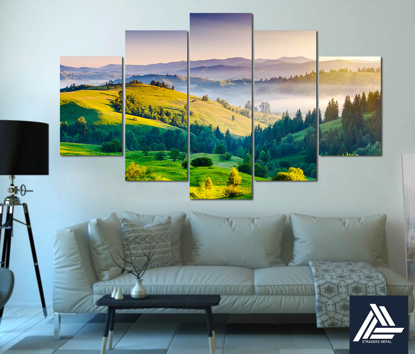 5 Panel Nature Canvas | Wall | Home Decor | Canvas | Wall Art With Frame Inside