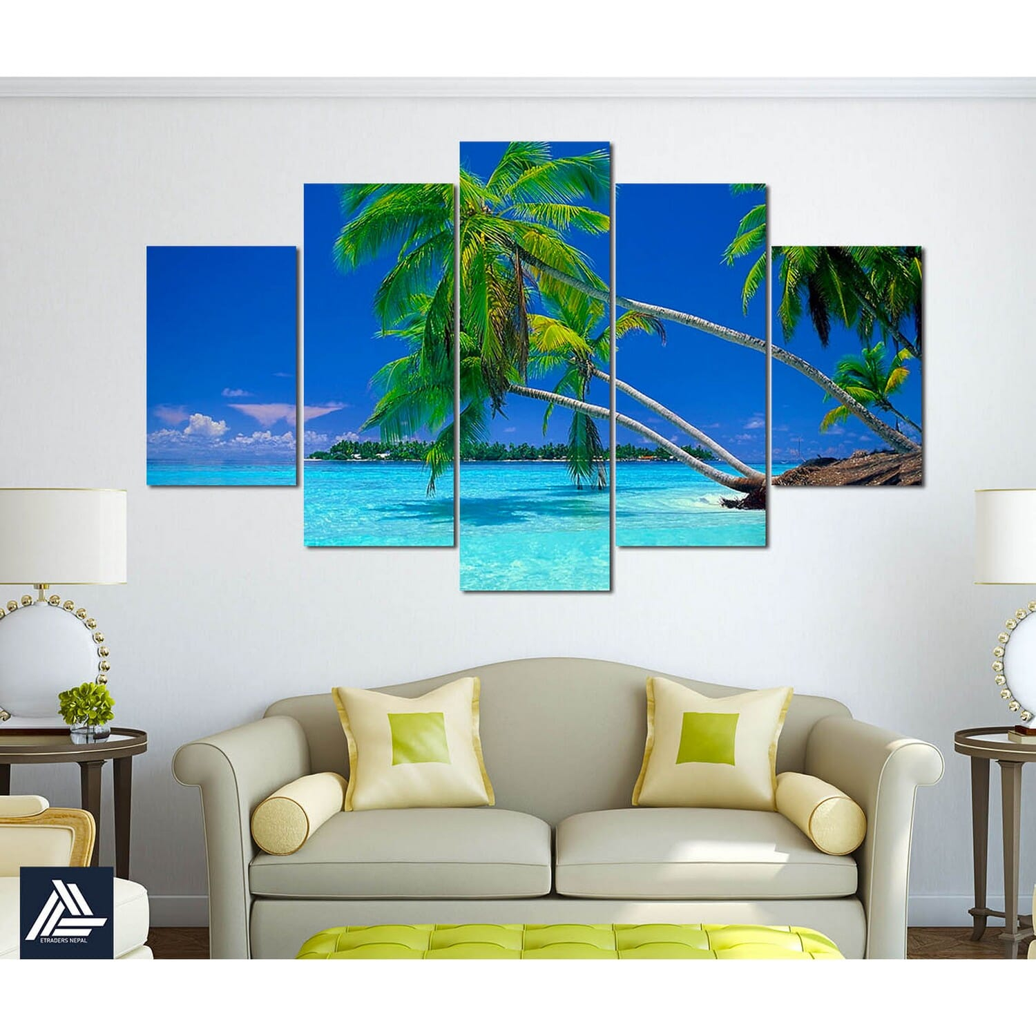 5 Panel Nature Canvas | Wall | Home Decor | Canvas | Wall Art With Frame Inside