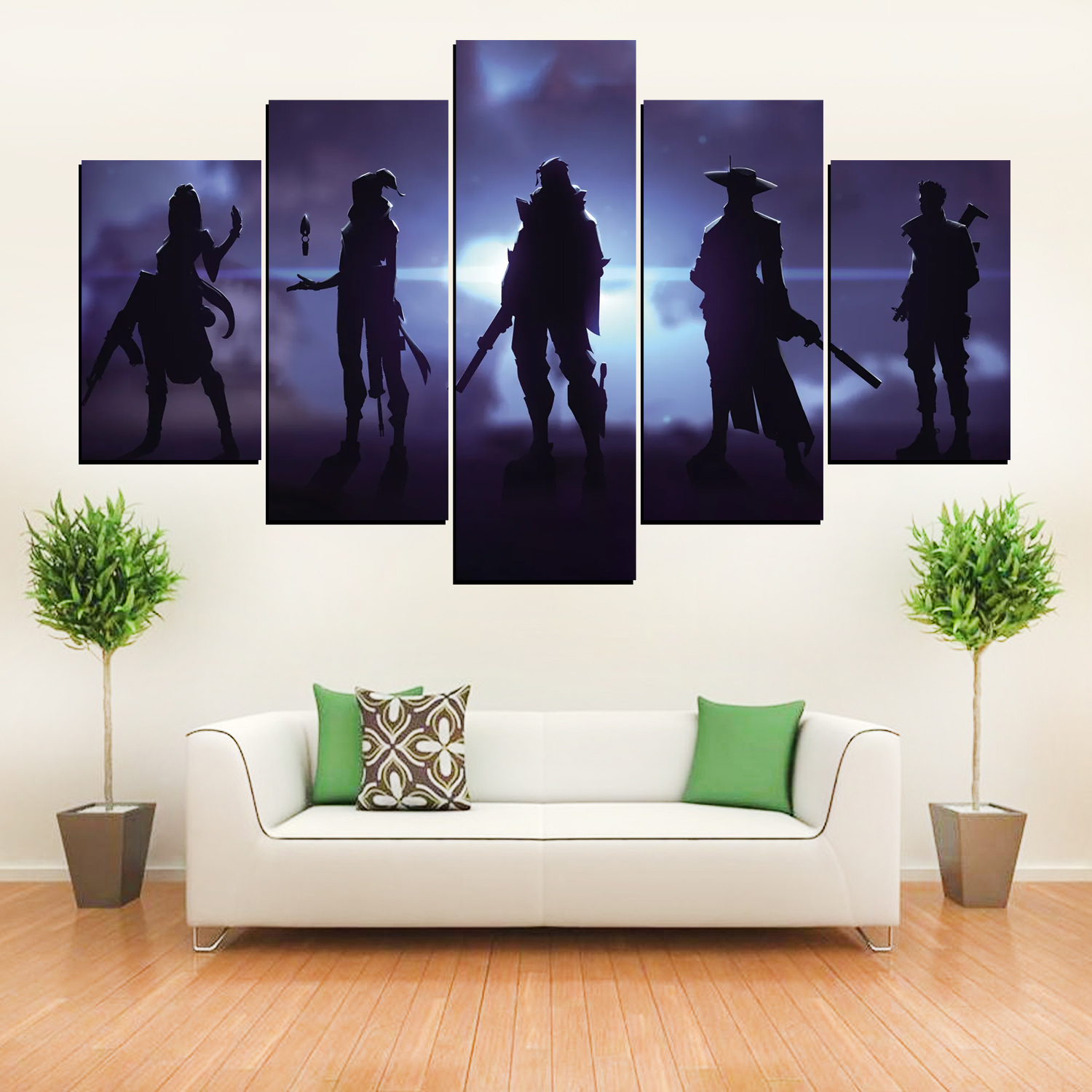 5 Panel Valorant Wall Hang Canvas Print With Wooden Frame by Suva Trades