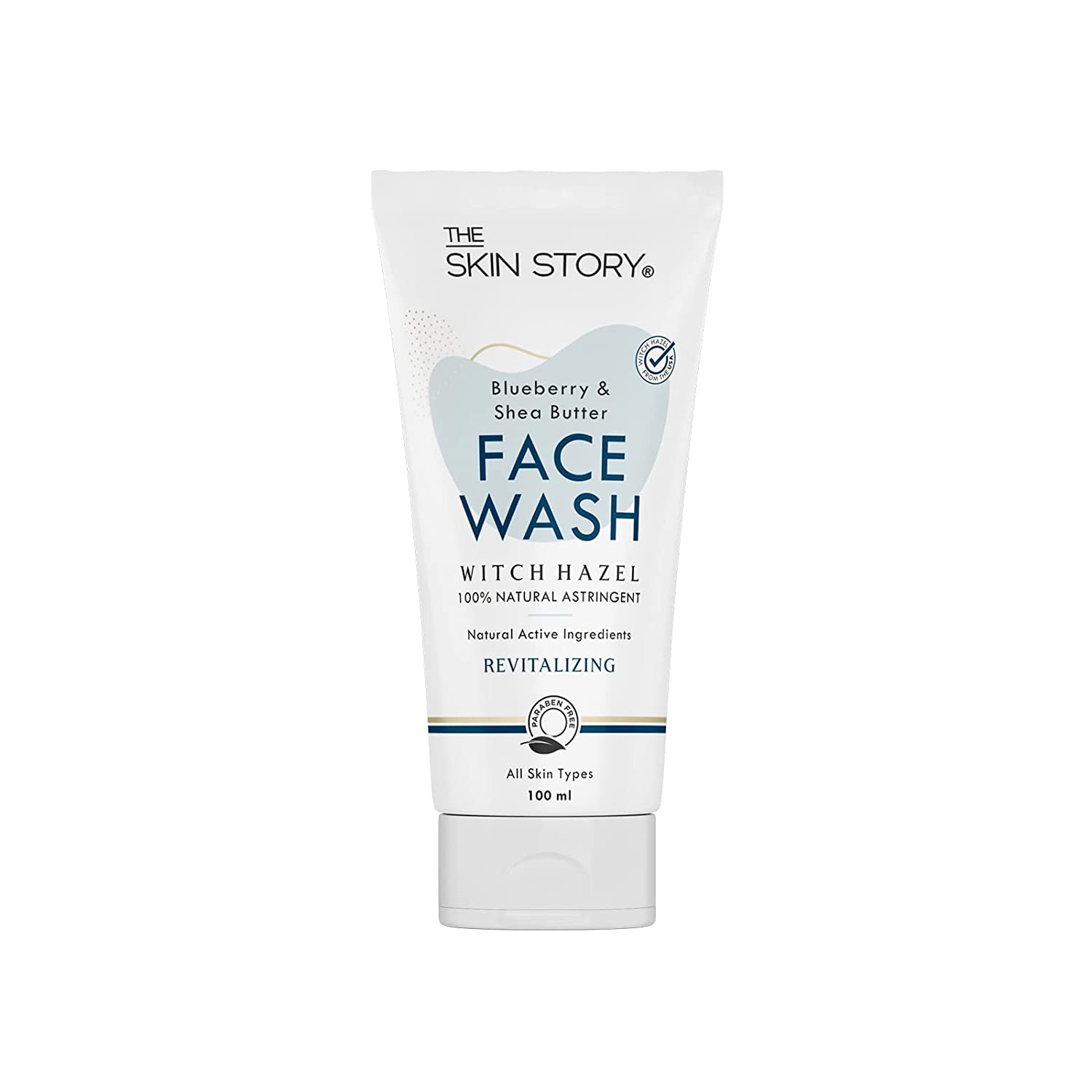 The Skin Story Deep Cleansing Face wash | Non-Drying & Moisturizing | All Skin Types | Witch Hazel, Blueberry, Shea Butter | 100ml