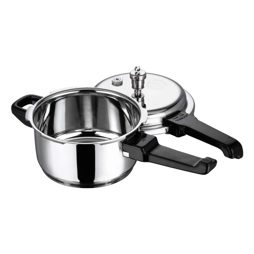 Vinod 18/8 Stainless Steel Regular Outer Lid Pressure Cooker - 3 Litres